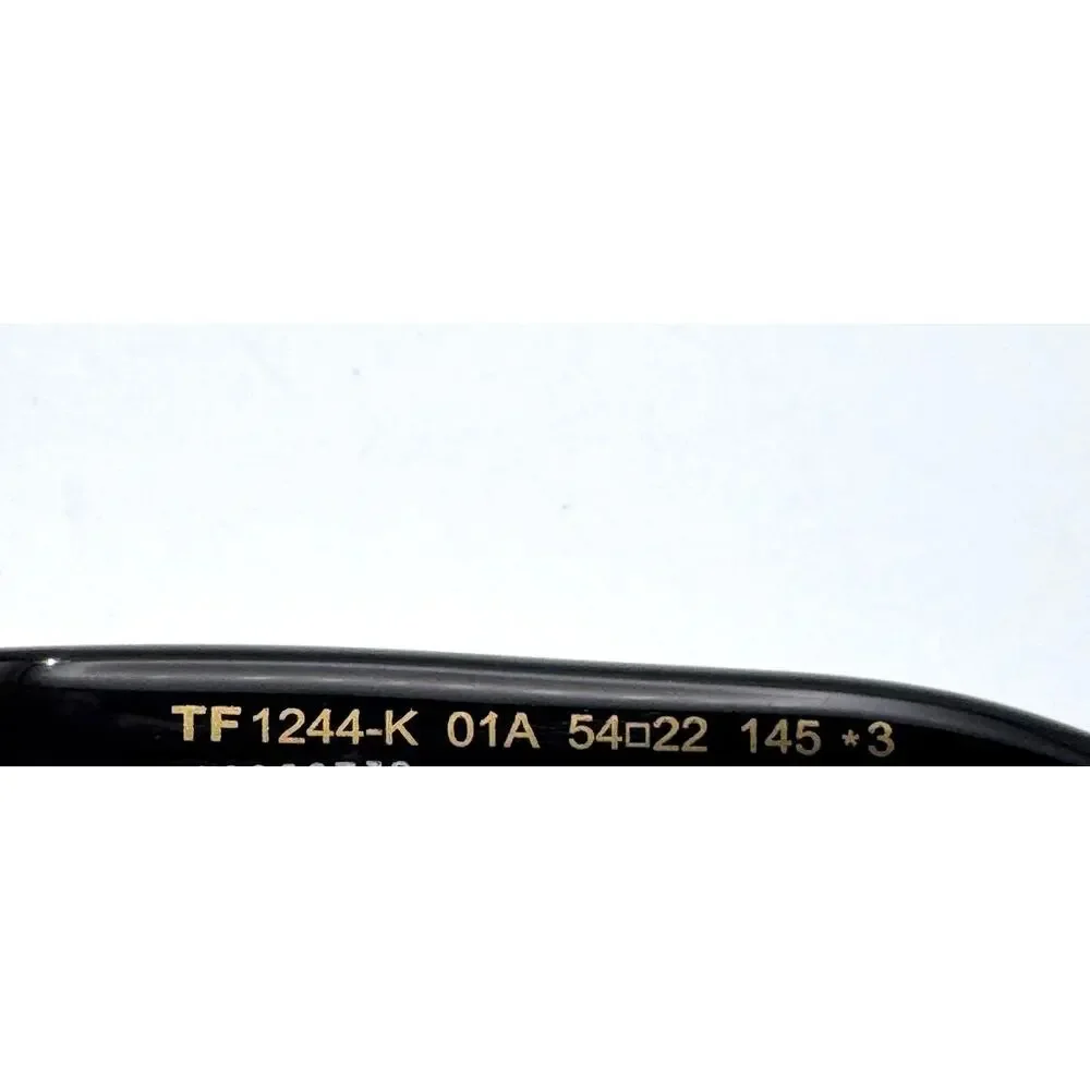 Tom Ford Sunglasses TF1244-K 01A Womens Black Round Frame Gray Lens 54-22-145